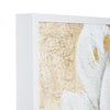 Golden White Peony I Framed Embellished Canvas Wall Art Print - 30x30